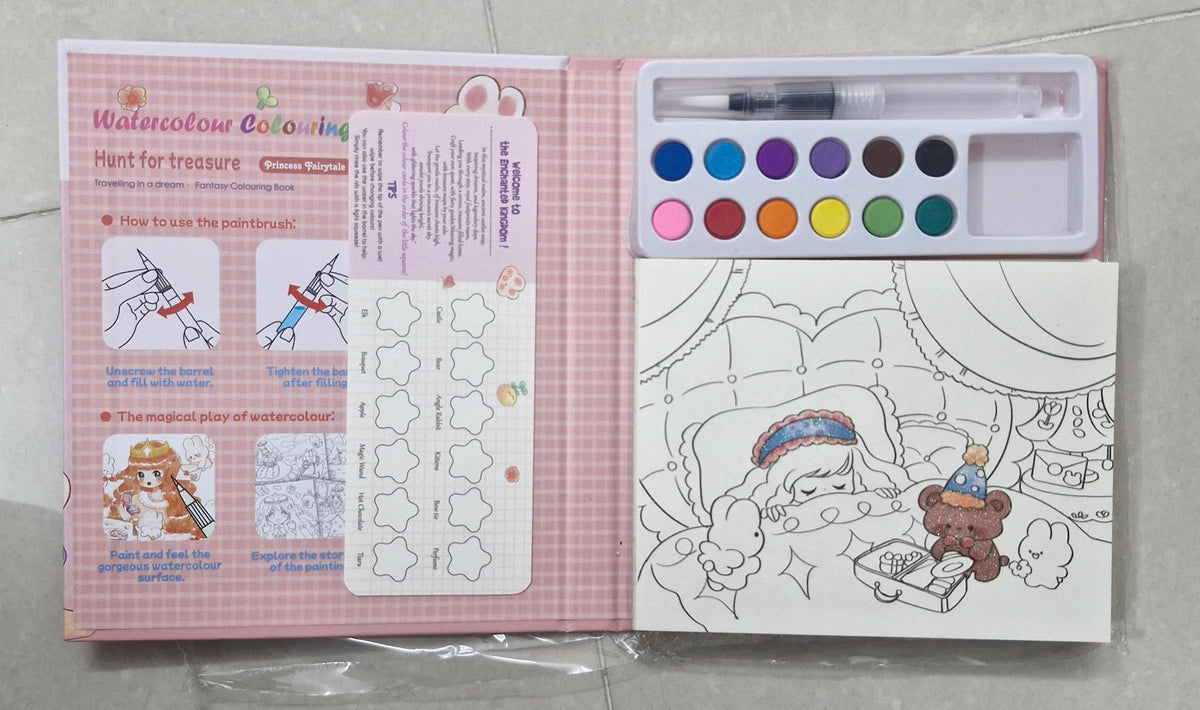 Cartoon Art Coloring Painting Set for Kid's